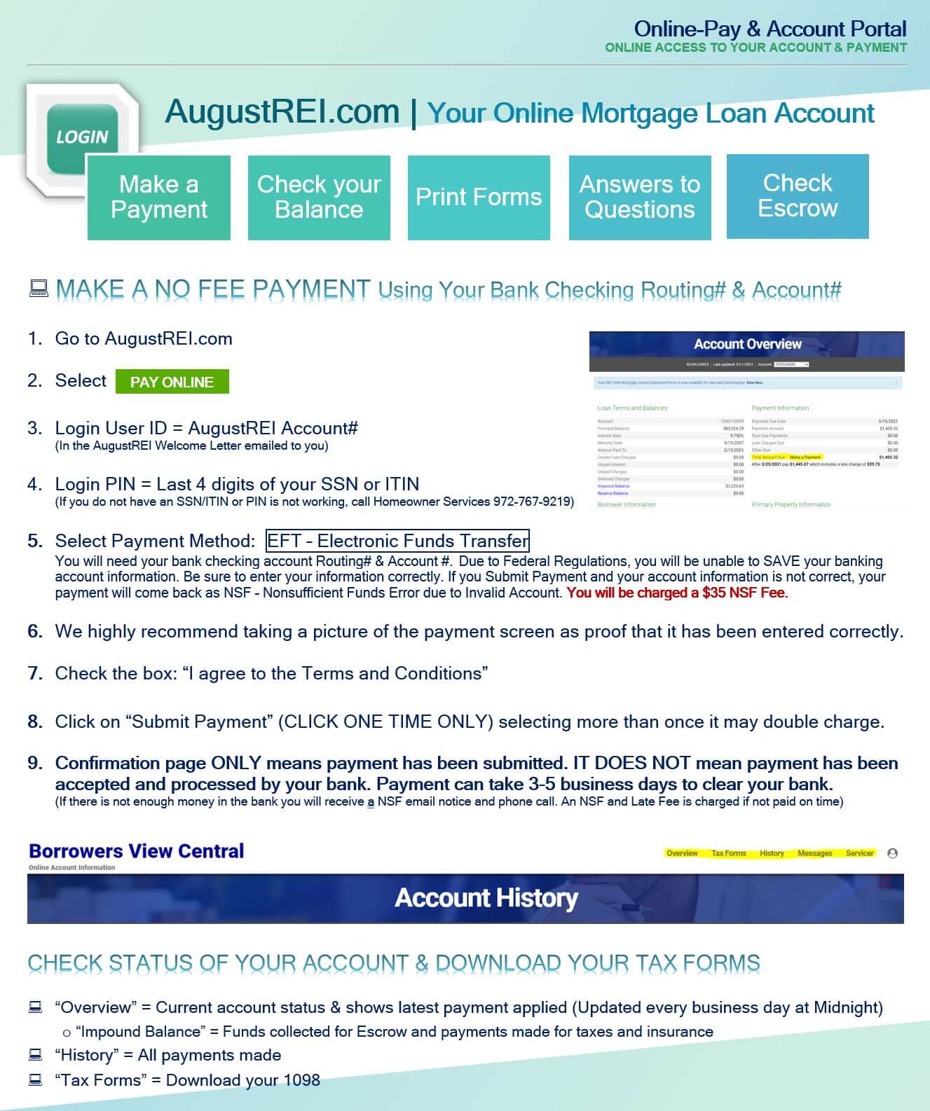 Online-Pay & Account Portal